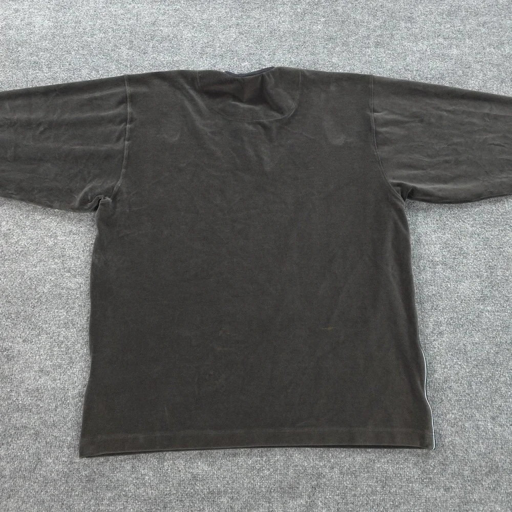 Vintage Jordan Sweatshirt Mens XL Black Velour 1/4 Zip Henley 23 Logo Basketball